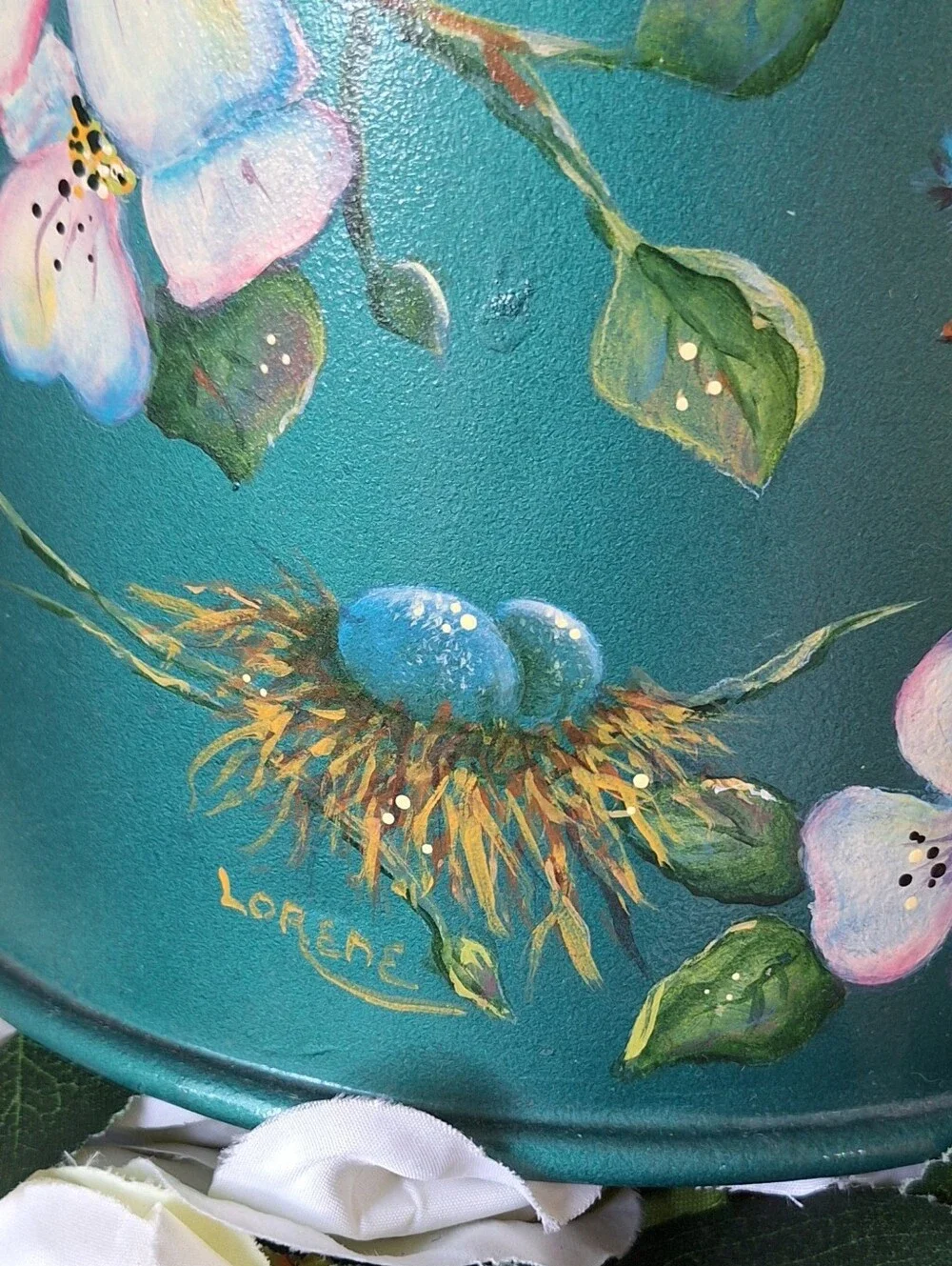 Vintage Hand Painted Bavarian Folk Art Milk Canister By Lorene